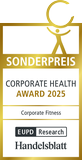 Goldenes Logo: Sonderpreis Corporate Health Award 2025 für Corporate Fitness