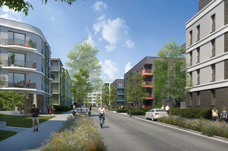 Blick in das Quartier der Zukunft