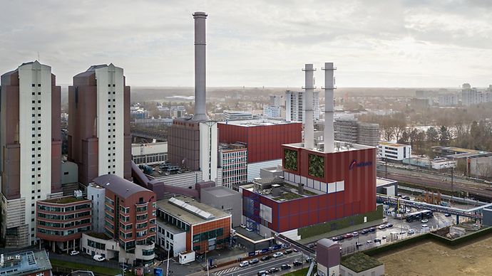 Das HKW West in Frankfurt aus der Vogelperspektive