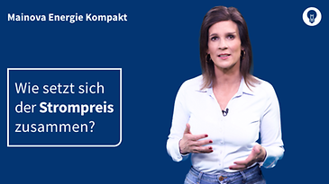Eine Frau in braunem Oberteil vor blauem Hintergrund moderiert die Fragestellung.