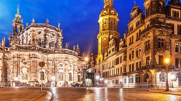 Die Semperoper und das Residenzschloss in Dresden