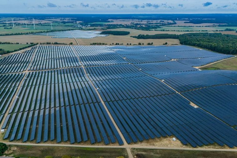 Solarpark Boitzenburg von oben