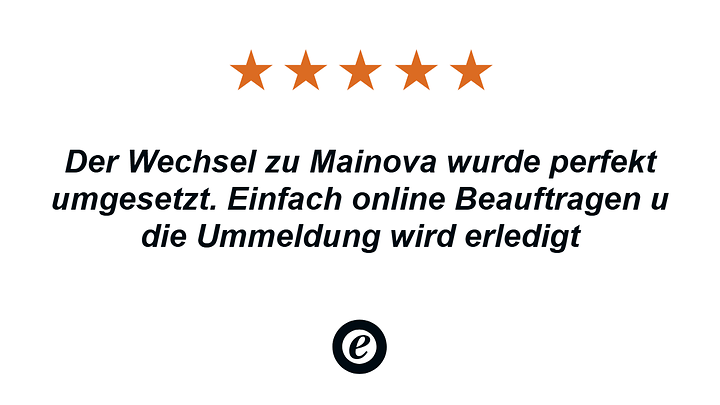 Eine Kundenbewertung der Mainova AG von der Plattform TrustedShops