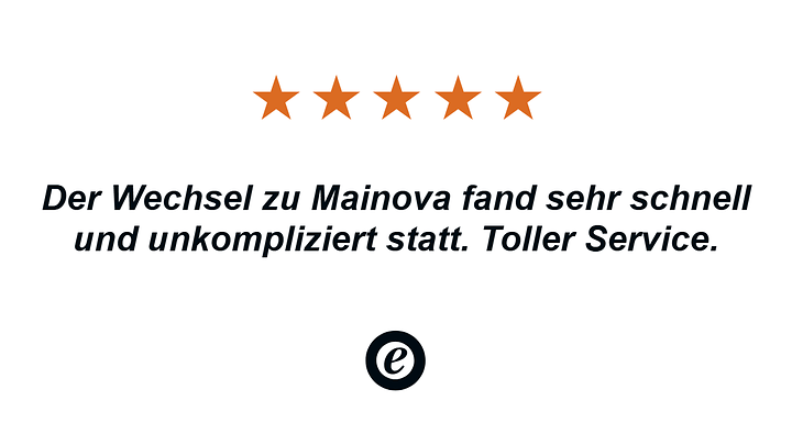 Eine Kundenbewertung der Mainova AG von der Plattform TrustedShops