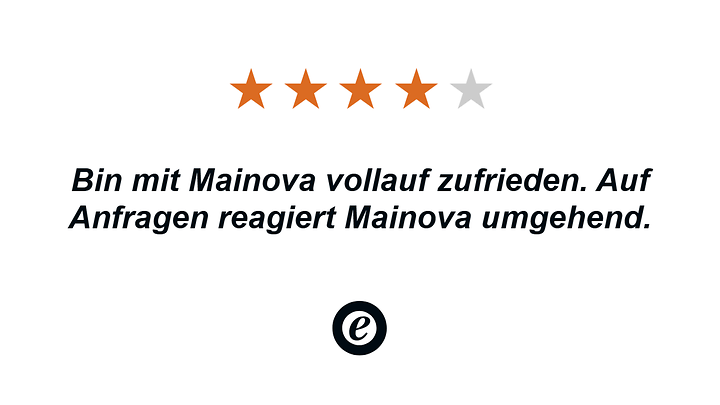 Eine Kundenbewertung der Mainova AG von der Plattform TrustedShops