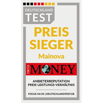 Preissieger Mainova Siegel von Focus Money