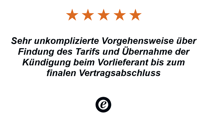Eine Kundenbewertung der Mainova AG von der Plattform TrustedShops