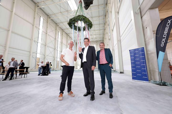 Richtfest Mainova-Regionallager Franziusstraße
